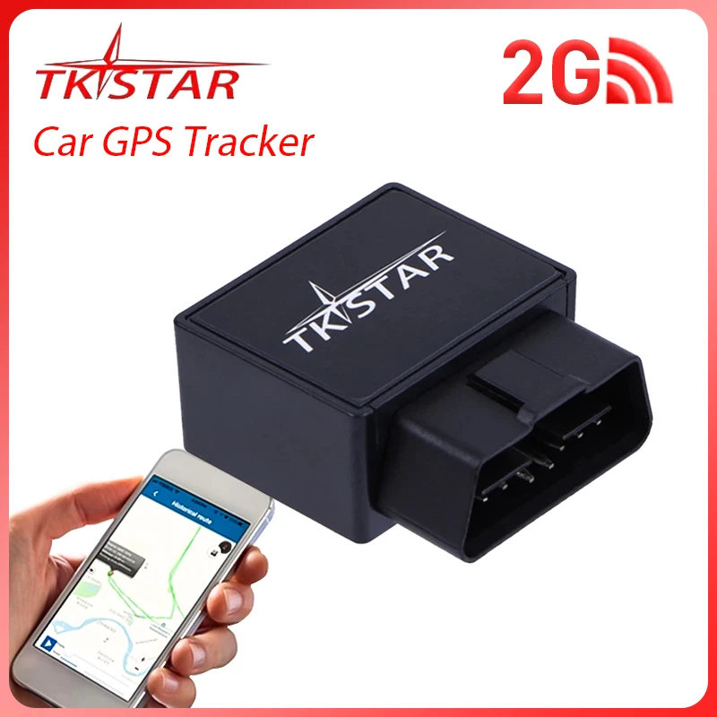 

TKSTAR TK816 2G Car Vehicle OBD GPS Tracker LBS GPS Locator Real Time Tracking Device with Shock Alarm LIFETIME FREE Web APP