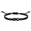 26 lettres initiales coeur Bracelets à la main réglable A-Z nom tressé Bracelets pour femmes hommes amitié bijoux