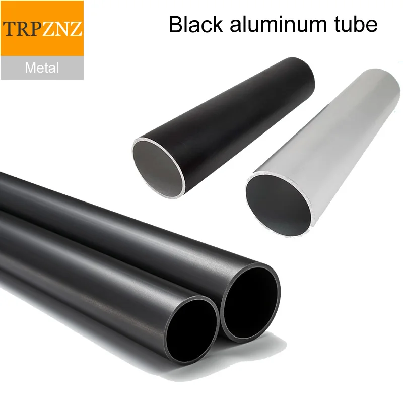 100Pcs Black Aluminum Round Tubing – OD 30mm ID 28mm WT 1mm, 90mm Length, 6063 Alloy
