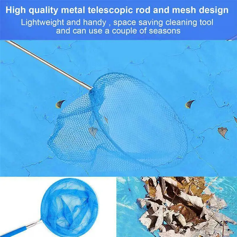 1Pcs Stretchable Swimming Pool Cleaning Leaf Skimmer Tool Hot Tub Water Pond Mesh Net Skimmer Outdoor Accessorie Cleaning Tools