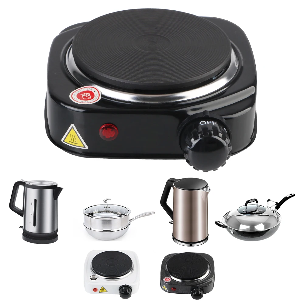 Compact Electric Hot Plate - 500W Multifunctional Kitchen Heater for Milk, Water, and Coffee