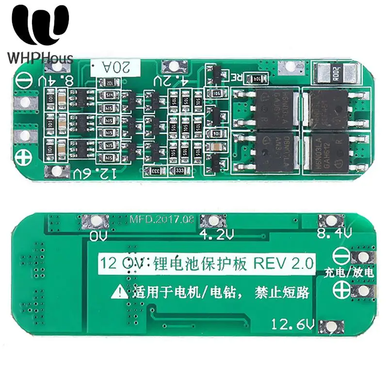 

1 шт. 3S 20A литий-ионный аккумулятор 18650 зарядное устройство PCB плата защиты BMS 12,6 V Cell