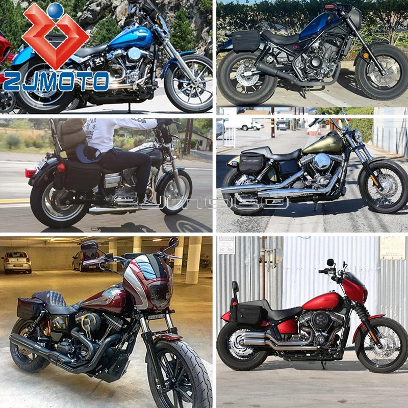 Club Style Essential Saddlebag Escape Bags Handlebar Tool Bag Luggage Pannier Throw Over Storage Bag For Harley Softail Classic