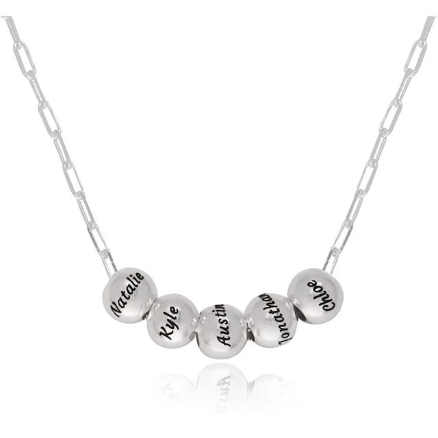 Collier personnalisé avec nom et pierres de naissance, collier de promesse personnalisé, pendentif cœur avec noms gravés, cadeaux de bijoux de Noël