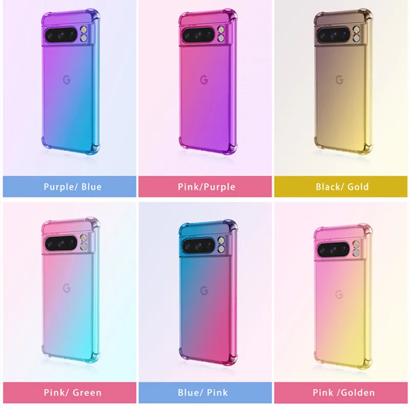 Gradient Airbag TPU Shockproof Protective Phone Case Cover
