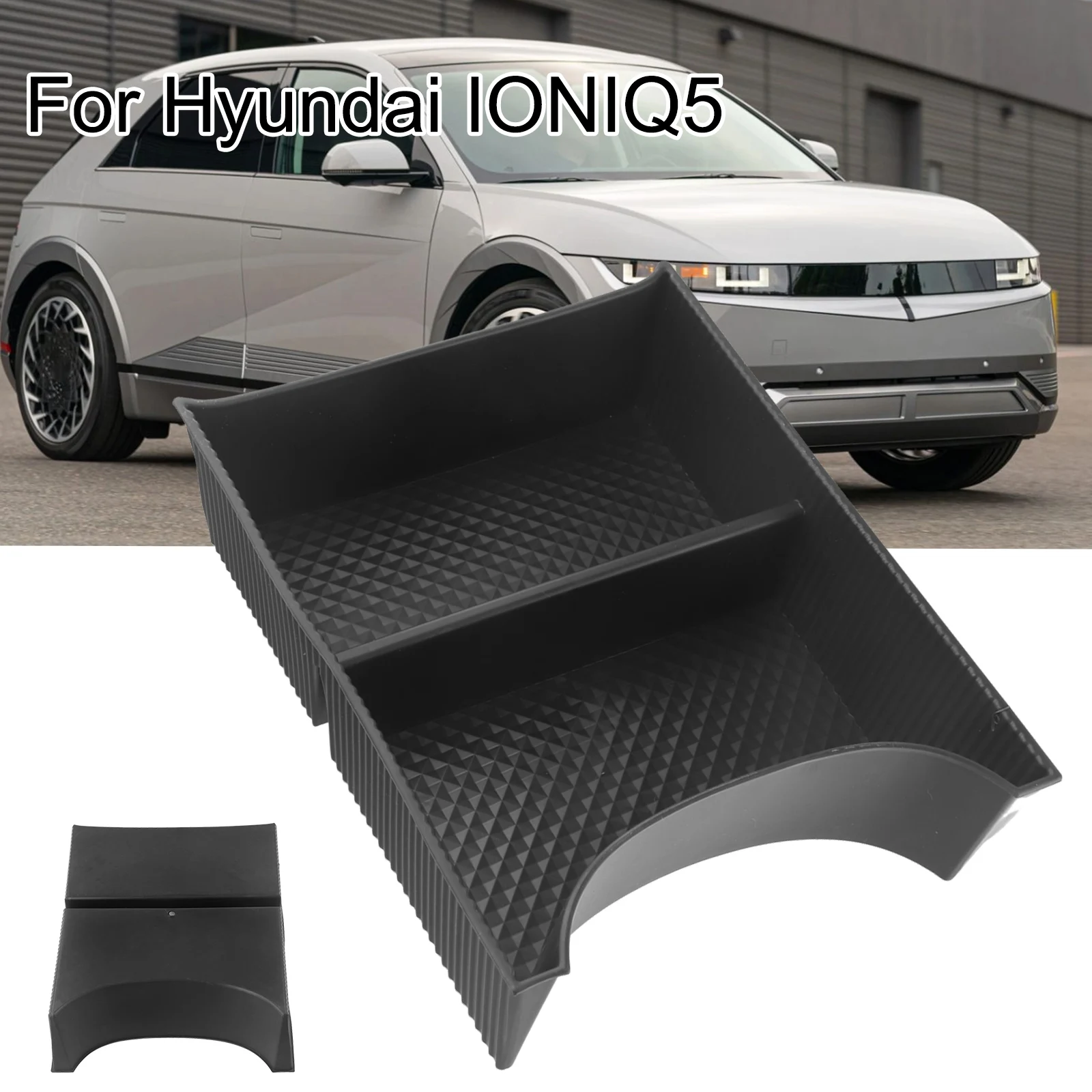 ABS 블랙 센터 콘솔 보관함, 정리함 트레이, 현대 IONIQ 5 2021 + 교체 자동차 액세서리, 자동차 인테리어, 신제품