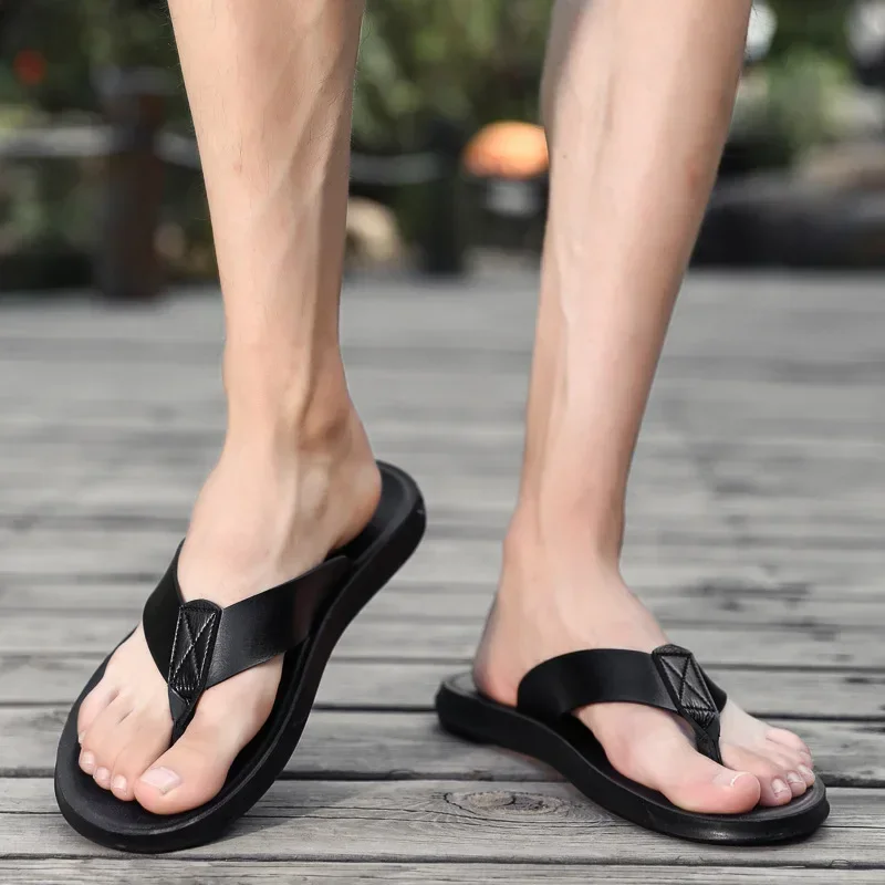 Flip Flops Men Slippers 2025 Summer New Outdoor Wear-Resistant Non-slip Male Shoes Beach Fashion WaterProof Flat Sandals for Men - 4