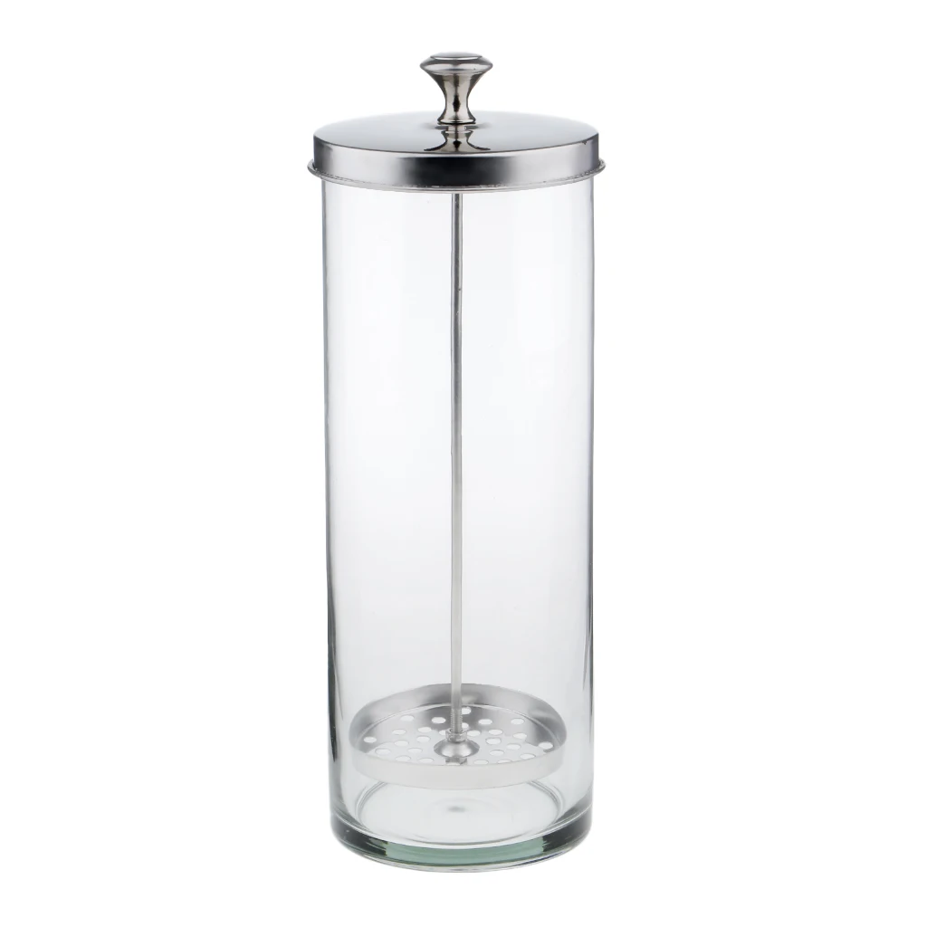 Clear Portable Barber Sanitizing Glass Jar Container Jar , L