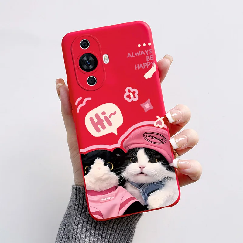 Cute Cat & Puppy Dog Soft Silicone Phone Case - Cartoon Design Cover for 6.7 and 6.78 Smartphones