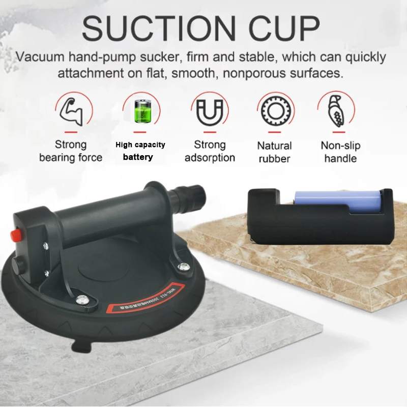 8 Inch Electric Vacuum Suction Cup 250kg Carrying Capacity with Handle
