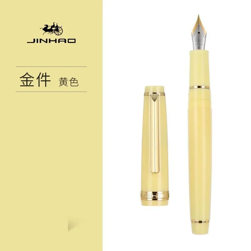 Luxury Acrylic Fountain Pen with Golden Clip - Elegant Writing Instrument