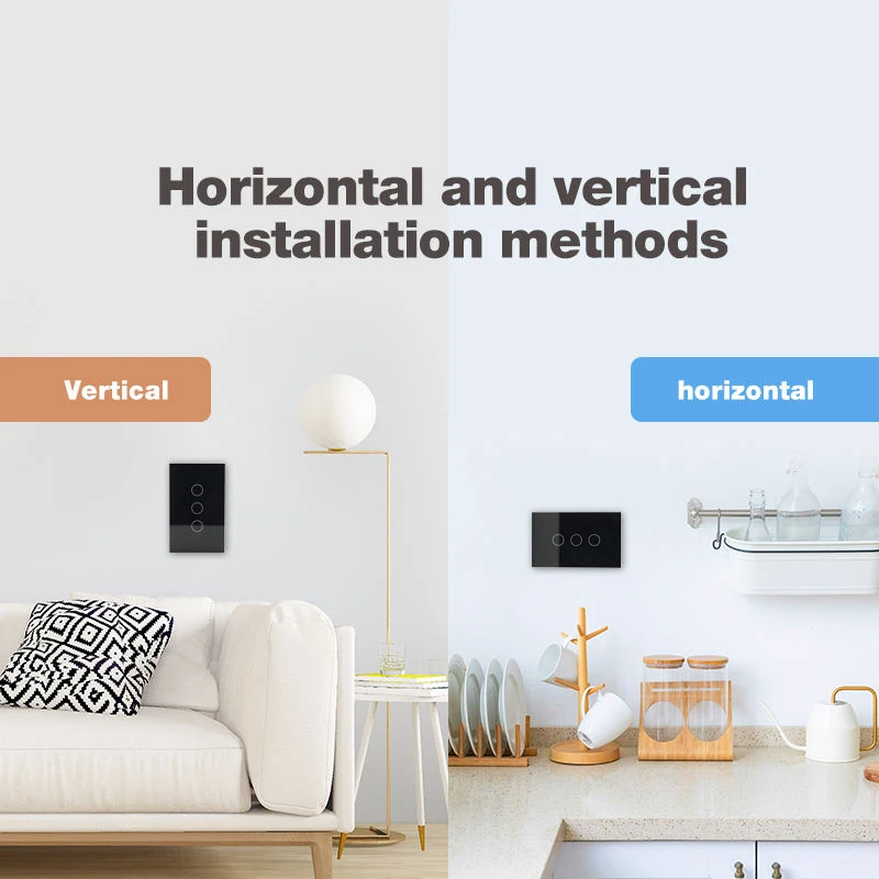 EWelink 앱 Wifi 스마트 스위치 Bluetooth RF Alexa Google 음성 제어 중립선/중립선 없음 터치 조명 스위치 설치