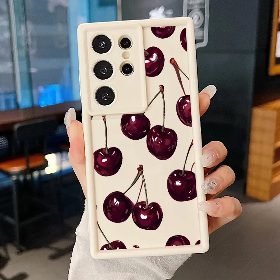Wine Red Cherry Phone Cover - Premium Protective Case