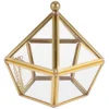 Glass Ring Box for Wedding Jewelry Case, Immortal Flower Glass Cover, Creative Home Decoration 3
