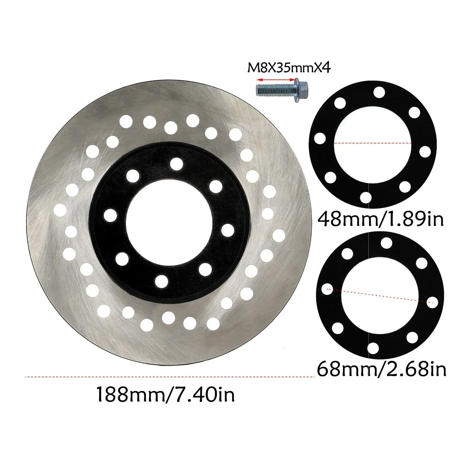 190Mm Rear Axle Brake Disc Rotor For Quad Atv Buggy Go Kart 4 Wheelers 110Cc 125Cc Motorcycle