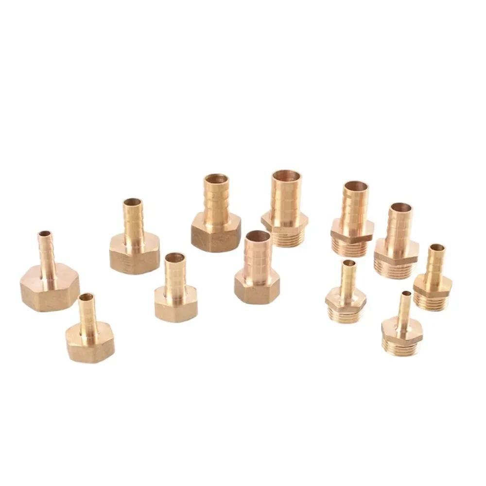 Brass Pipe Fitting 1/8" 1/4" 3/8" 1/2" 3/4" 1" BSP Male Female 3-50mm Hose Barb Tail Nipple Straight / Elbow 90 Degree Brass Pipe Fitting Connector