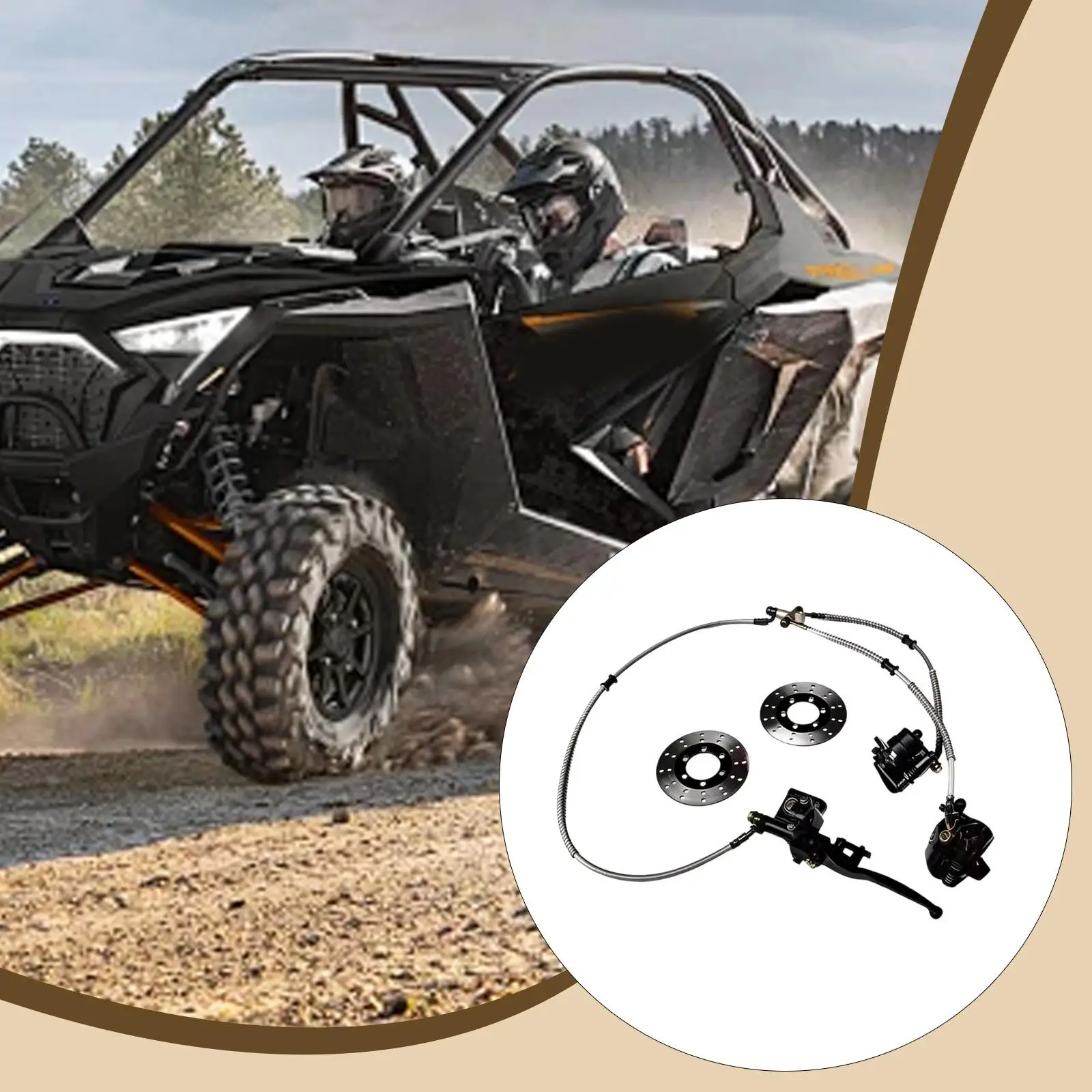 프론트 트윈 디스크 고카트 브레이크 마스터 실린더 캘리퍼 어셈블리 키트 (쿼드 ATV UTV 골프 카트 교체 부품용)