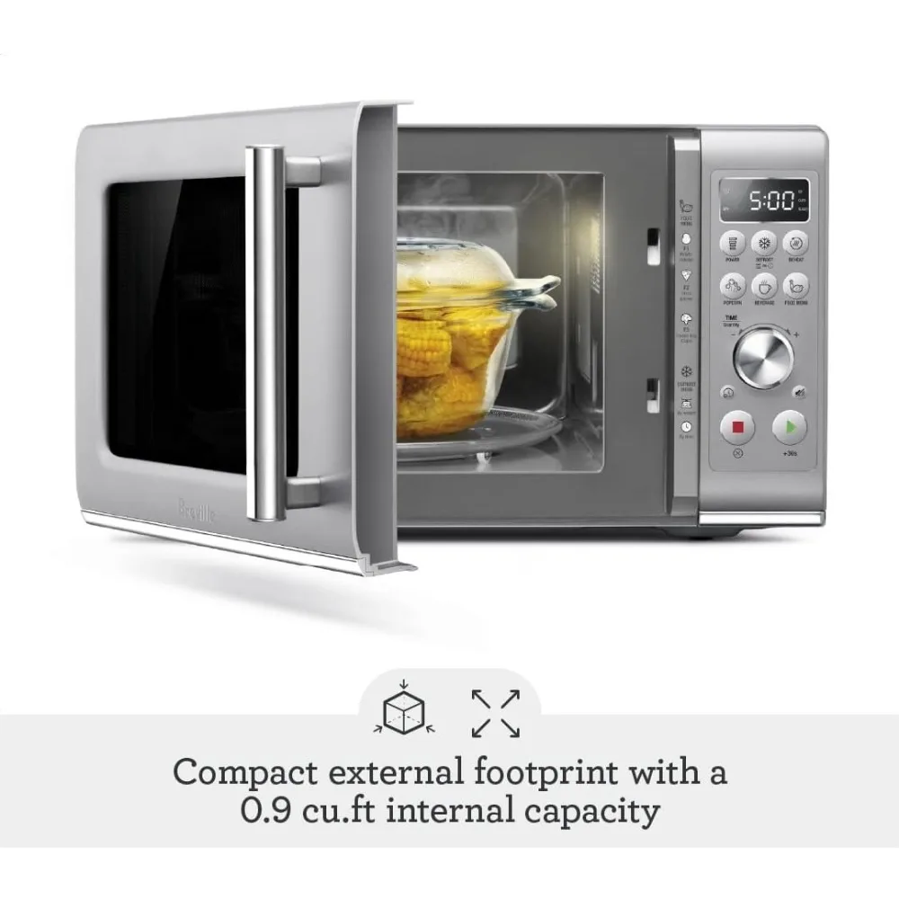 Breville Countertop Compact Wave Soft-Close Microwave Oven, Silver, BMO650SIL 5
