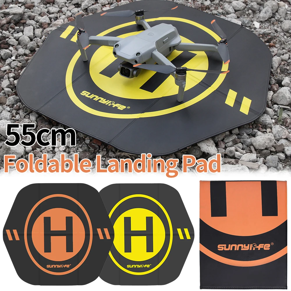 55cm Universal Foldable Landing Pads For Dji Mini Se Drone Hexagonal Folding Leather Apron Double-Sided Waterproof Landing Pad﻿