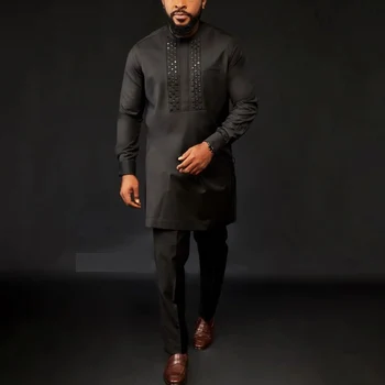 Chidi Dashiki Long Sleeve Shirt and Pant
