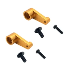 2X Metal 144001-1263 25T Servo Arm Horn Upgrade Parts For Wltoys 144001 1 14 RC Car Upgrade Spare Parts Yellow tanie tanio CN (pochodzenie) Szkło 12 + y NONE