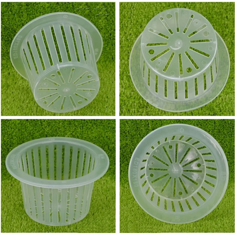 5 pcs Hydroponic Planting Basket Air Permeable Seedling Raising Basin Plastic Planting Mesh Pots Garden Vegetable Soilless Grow