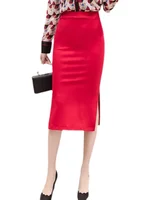 New Style Summer Fashion Elastic Waist Half-length Skirt 2026 Plus Size Women's Clothing Side-Slit Bodycon Skirts - Image 4