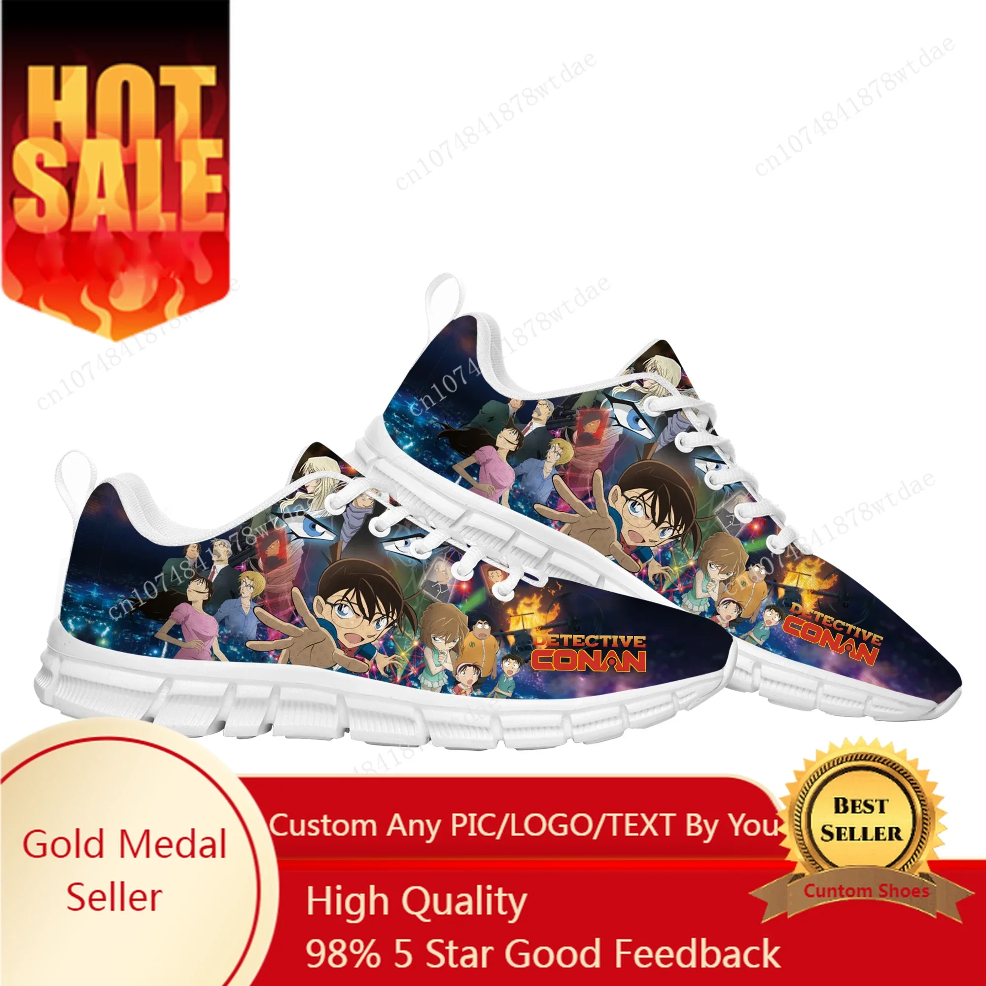 

Japanese Anime Detective Conan Sports Shoes Mens Womens Teenager Kids Children Sneakers High Quality Comics Sneaker Custom Shoe