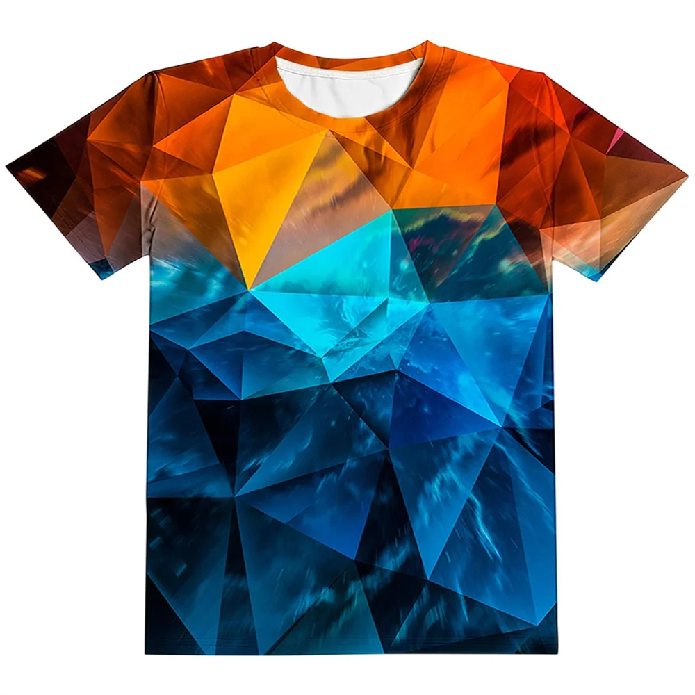 kids T-Shirts 3D Print Flame lightning Pattern Round Neck T-Shirts Casual Boys Girls Tops Oversized Fashion Kids Tees Clothing 5