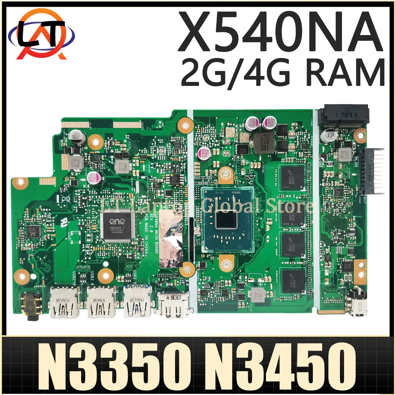 Материнская плата для ноутбука X540NA Материнская плата ASUS R540N F540N A540N D540N X540N N3350 N3450 RAM-2GB/4GB