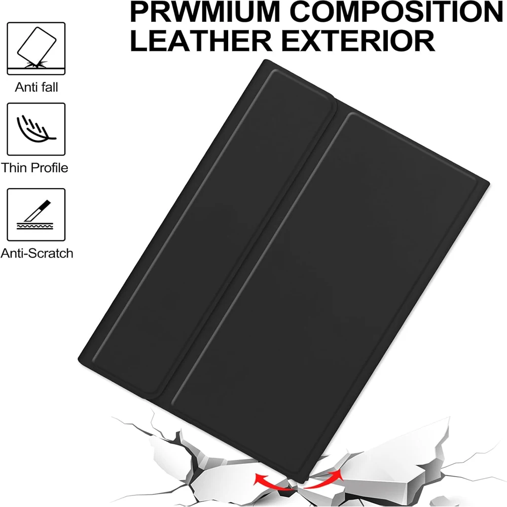 Enhanced Keyboard Case with Detachable Bluetooth and Pencil Holder
