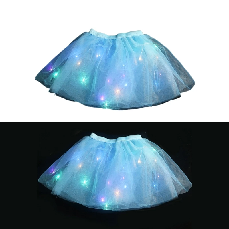 Jupe tutu courte et pailletée bleu fille