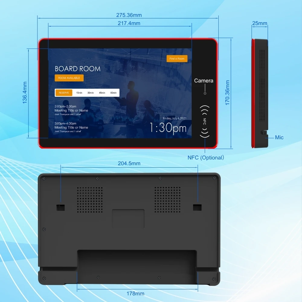 WA1038T All-in-One Conference Reservation System 10.1 Inch LED Android 11 Touch