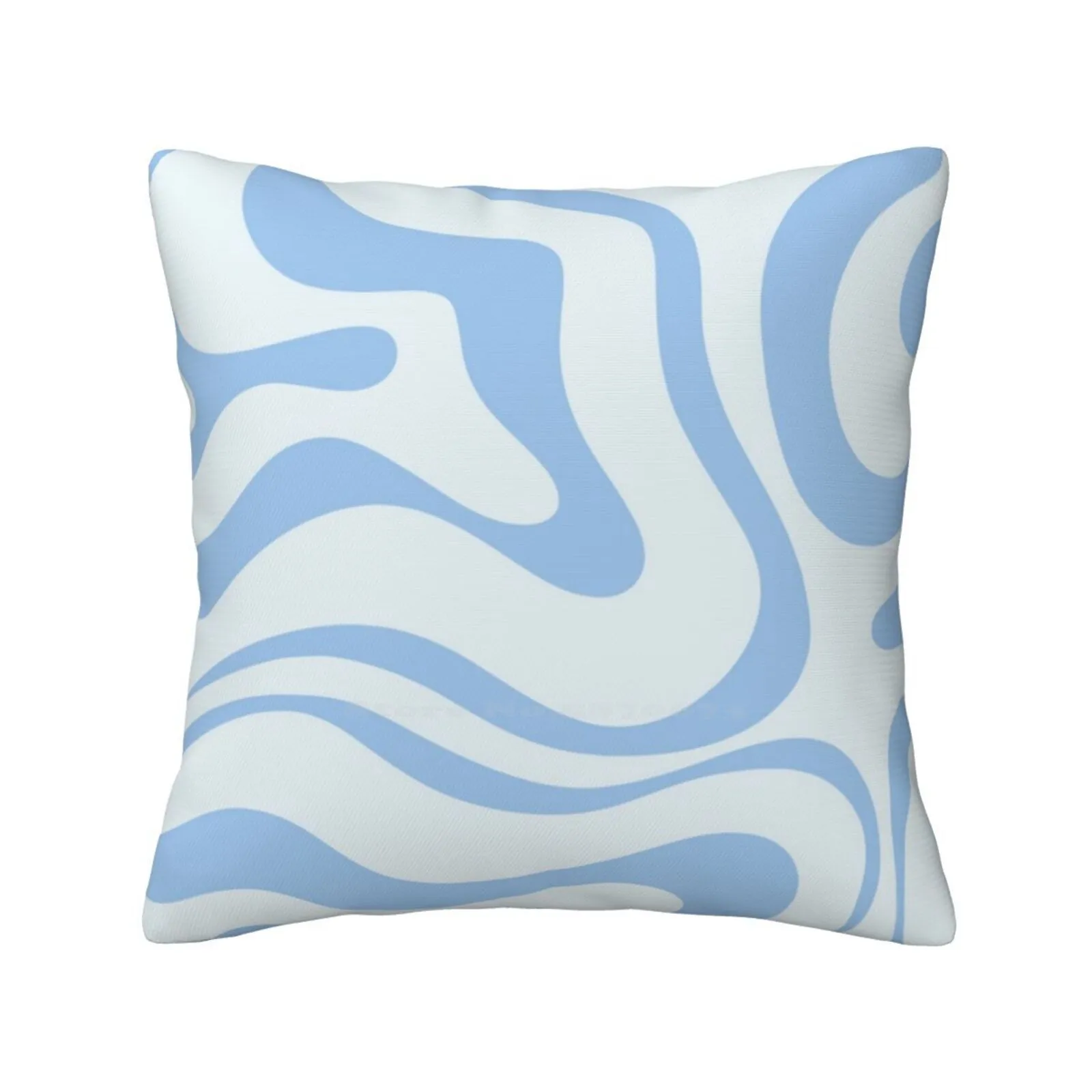 

Retro Modern Liquid Swirl Abstract Pattern Square In Light Blue Pillow Cover Hug Pillowcase Abstract Pattern Retro Modern
