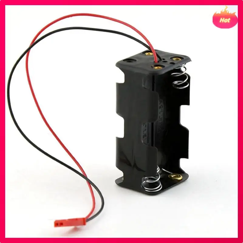 AYHF 12Pack 6V 4XAA Battery Container Case Holder Pack Box JST Plug Receiver For HSP Redcat 1/8 1/10 RC Nitro Power Car Truck