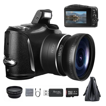 Fotocamera digitale NBD per fotografia e video Fotocamera Vlogging 4K 48MP per YouTube Zoom digitale 16X Obiettivo grandangolare e macro da 52 mm