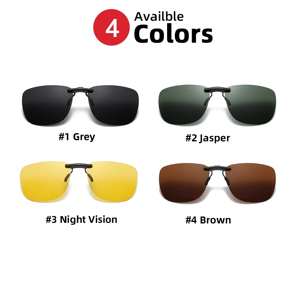 Polarized Vintage Clip-On Sunglasses with UV400 Protection
