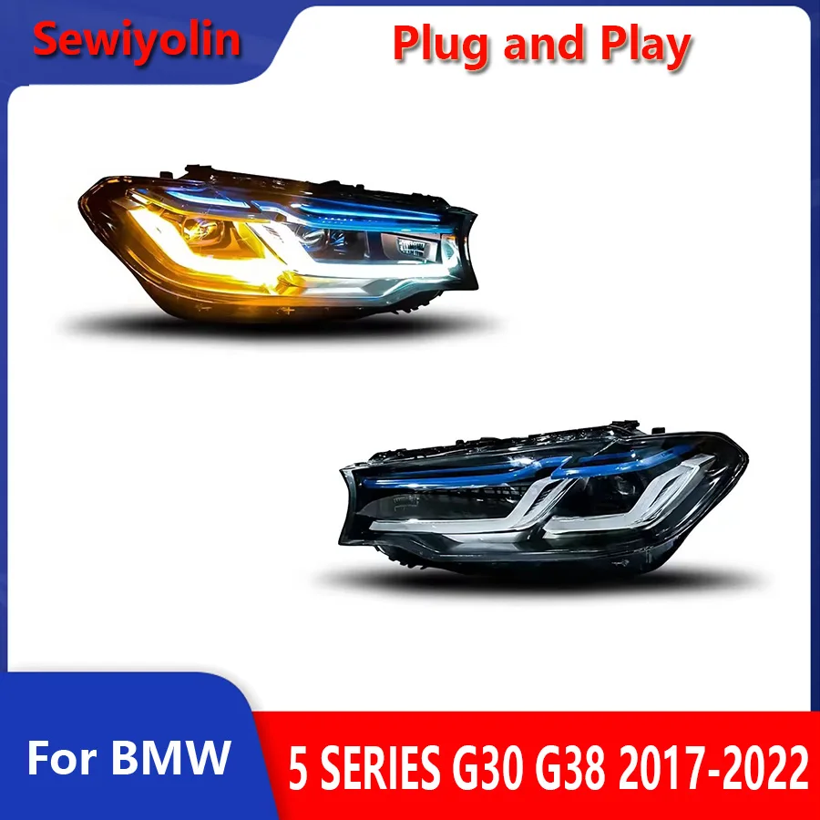 

Car Accessorie LED Lights for BMW G30 Headlight Projector Lens 2017-2021 5 Series 530i 525i M5 G38 Headlamp Front DRL Signal