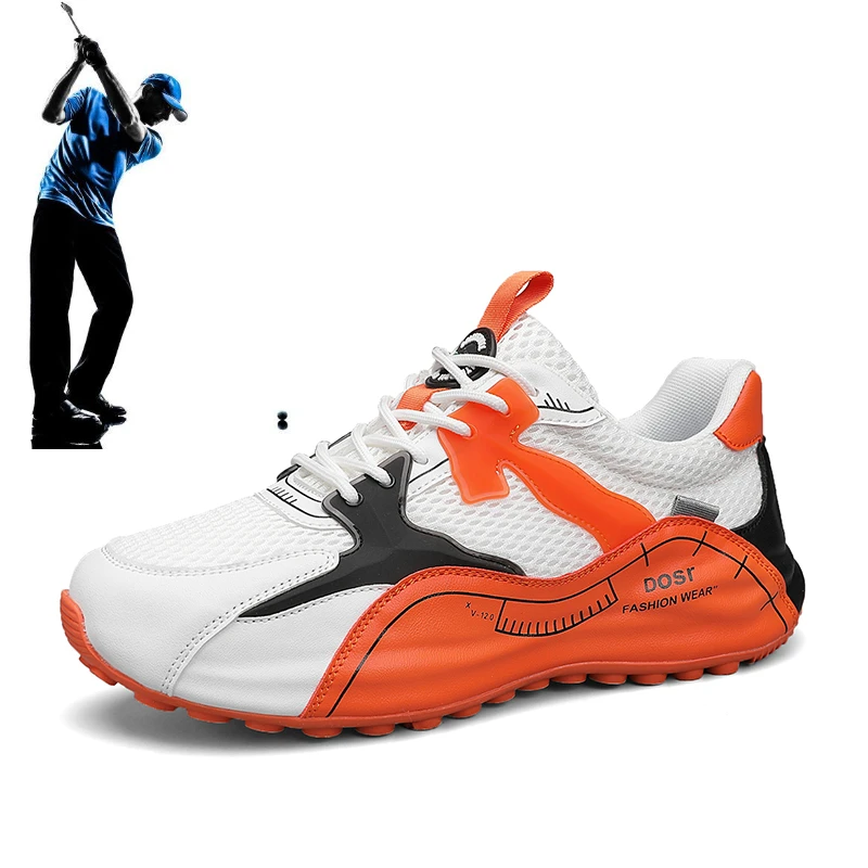 

Men's Anti-skid Golf Shoes, Breathable Mesh Golf Shoes, Fashionable Jogging and Walking Shoes, Fitness Golf Men's Shoes