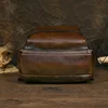 Vintage Leather Backpack 2024 for Men, Business and Leisure, Large Capacity Travel Bag 4