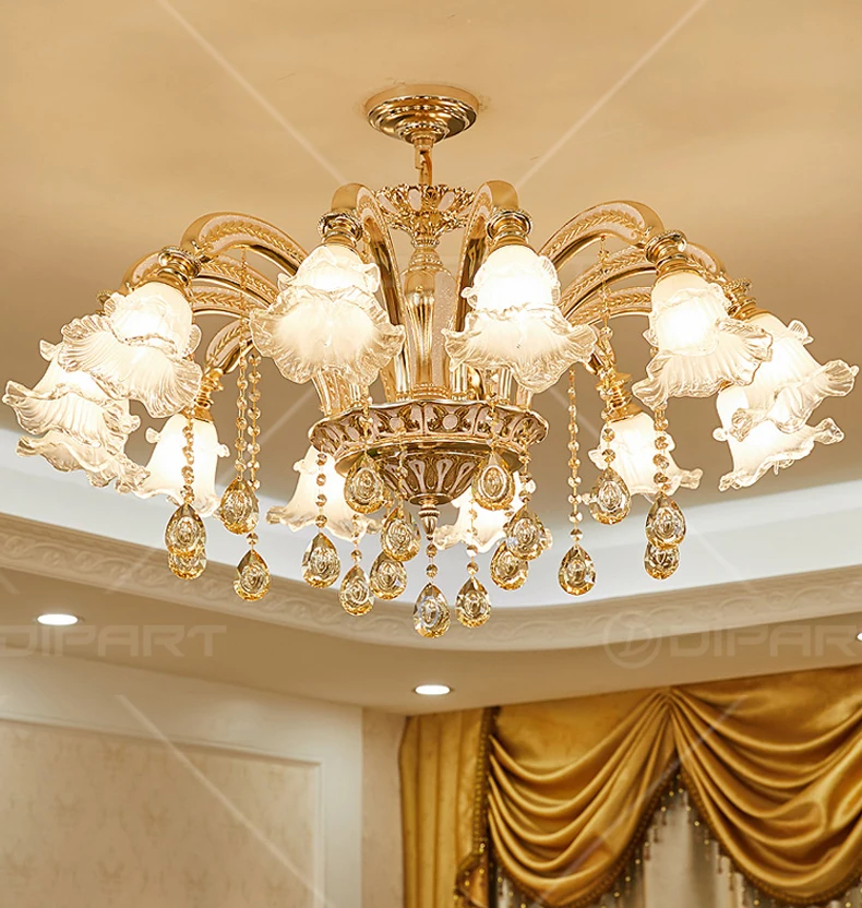 Gold crystal chandelier modern lighting for living room dinning room Chandelier lights Crystal k9 chandeliers Crystal Lights globe chandelier