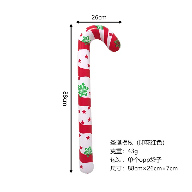 thumbnail image 1 of Juguetes inflables navideños Lindo dibujo animado Elk Santa Claus Muñeco de nieve Patrón Niños Favor Regalos navideños Globo de mano Palo, 1 of 5
