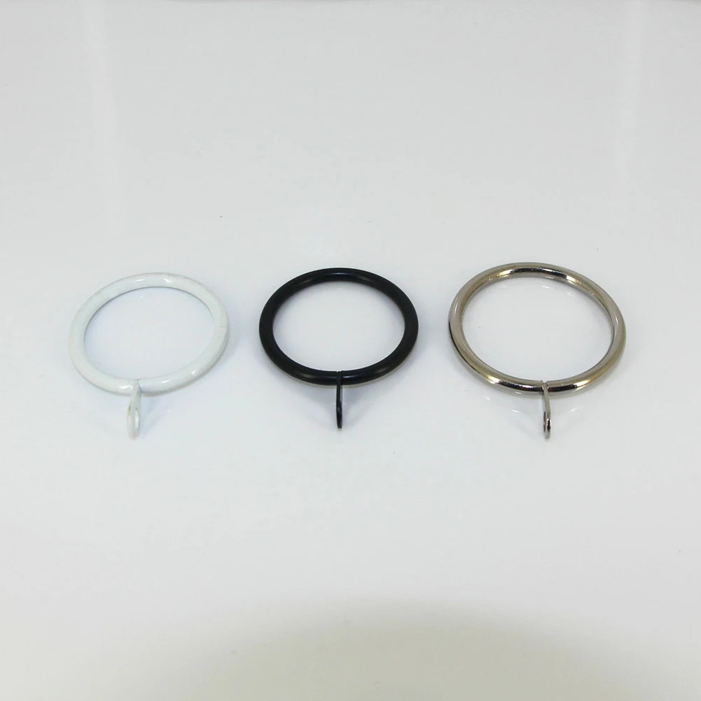 12/24 Pcs Curtain Rings Metal Hanging Hooks For Curtains Rods Pole Voile Heavy Duty 25 TO 37 Mm Curtain