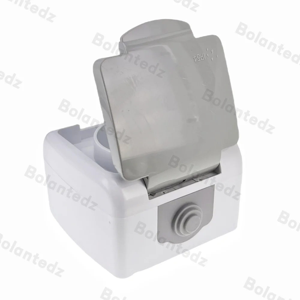 16A Surface-Mounted Single-Unit Wall Panel European Standard Two-Hole Socket Cover Waterproof And Splash-Proof
