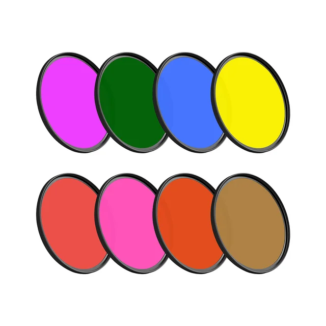 Full Color Filter Set for All Camera Lenses, Multi-Size 37-82mm, Professional Photo & Video Use，Creative Vlog Filter Set