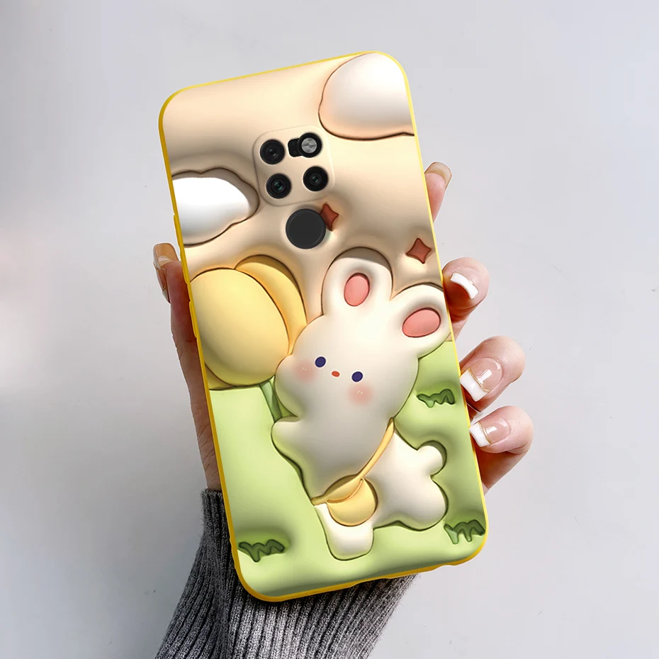 حافظة لهاتف هواوي ميت 20 برو كوكيه لطيف أرنب البان...