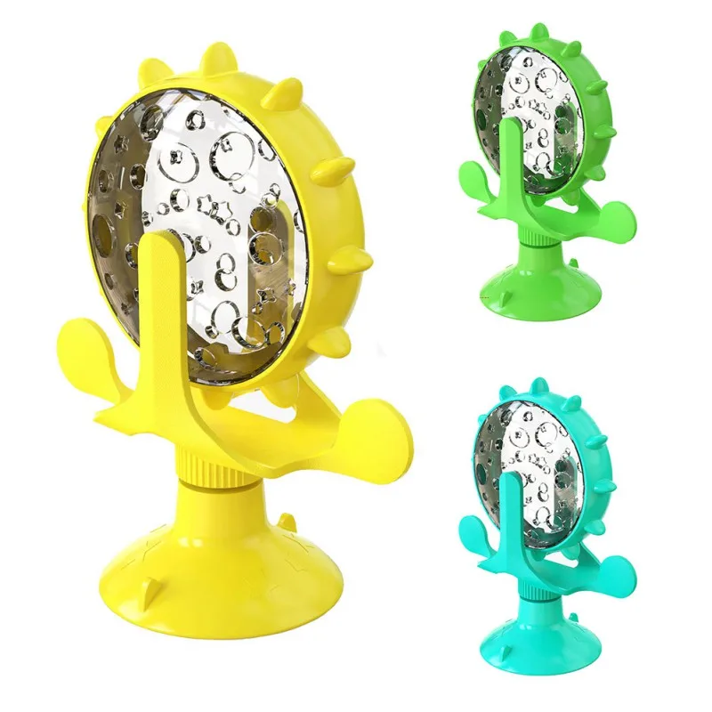 

CANW Leak Food Cat Dog Toys Interactive Windmill Spinning Toy for Small Dogs Funny Rotating Turntable Slow Feeder Pet Supply
