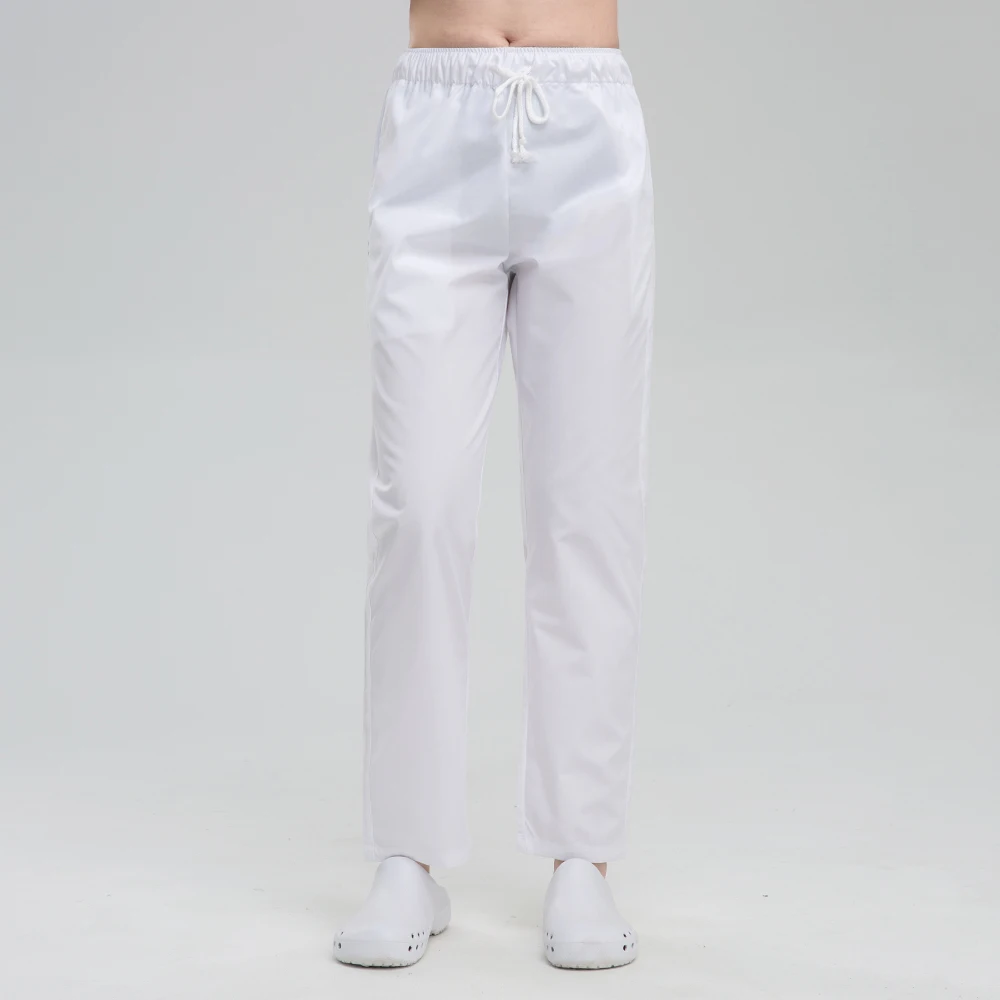 Elastic Waist Pants Nursing Uniform Medical Scrubs Pants Nurse Uniforms Lab Dust-proof Work Bottoms Scrubs Women