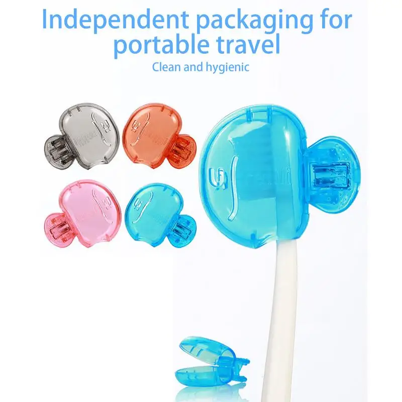 Brush Head Protector Toothbrush Cover Cap Case Tooth Brushing ClipCover Cap Case Portable 4 Packs Cove For Household Travel