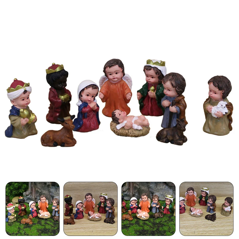 

1 Set Of Jesus Resin Figurine Ornaments Religious Furnishing Articles